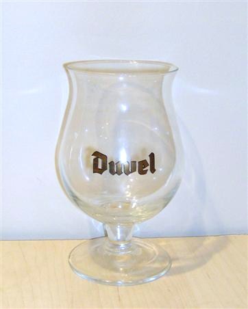 beer glass from the Duvel Moortgat brewery in Belgium with the inscription 'Duvel'