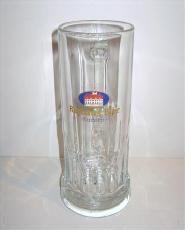 beer glass from the Rathaus brewery in Switzerland with the inscription 'Rathaus Bier Luzern'