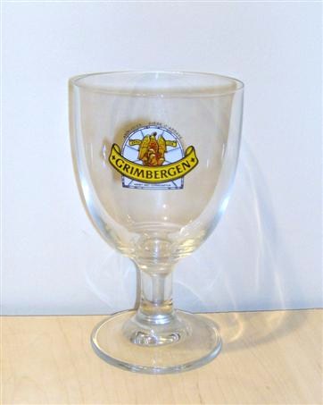 beer glass from the Grimbergen brewery in Belgium with the inscription 'Anno 1128 Grimbergen'