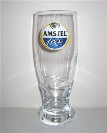 beer glass from the Amstel brewery in Netherlands with the inscription 'Amstel Free'