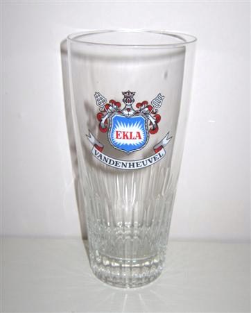 beer glass from the Imprimerie brewery in Belgium with the inscription 'Ekla Vandenheuvel'