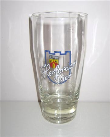beer glass from the Herforder  brewery in Germany with the inscription 'Herforder Bier'