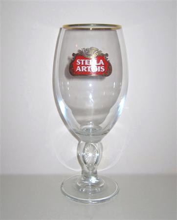 beer glass from the Stella Artois brewery in Belgium with the inscription 'Stella Artois'