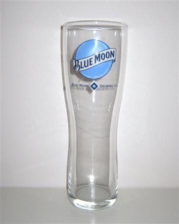 beer glass from the Coor's brewery in U.S.A. with the inscription 'Blue Moon. Blue Moon Brewing Co '