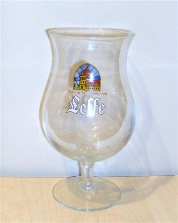 beer glass from the Leffe brewery in Belgium with the inscription 'Abbaye de Abdij van Leffe'