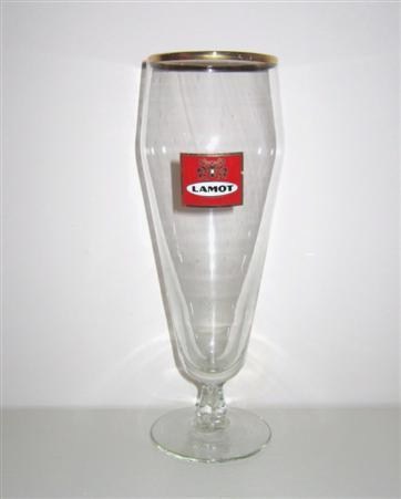 beer glass from the Lamot brewery in Belgium with the inscription 'Lamot'