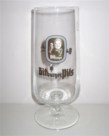 beer glass from the Bitburger brewery in Germany with the inscription 'Bitburger. Bitburger Pils'