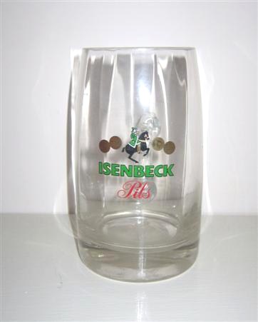 beer glass from the Warsteiner brewery in Germany with the inscription 'Isenbeck Pils'