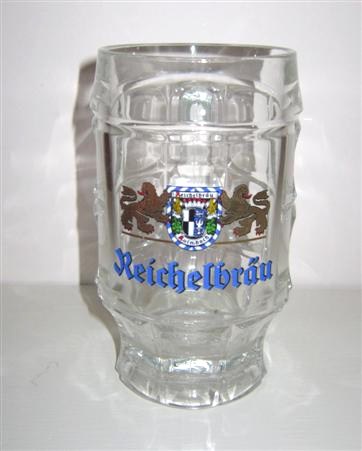 beer glass from the Kulmbacher brewery in Germany with the inscription 'Reichelbrau'