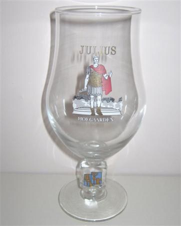 beer glass from the Hoegaarden  brewery in Belgium with the inscription 'Julius Hoegaarden'