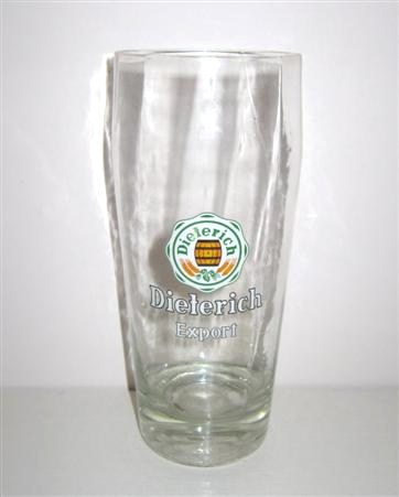 beer glass from the Dieterich  brewery in Germany with the inscription 'Dieterich Export'