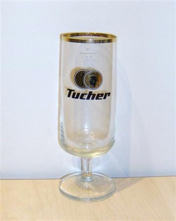 beer glass from the Tucher Brau brewery in Germany with the inscription 'Tucher'