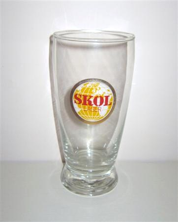 beer glass from the Allied Brewery's brewery in England with the inscription 'Skol Lager'