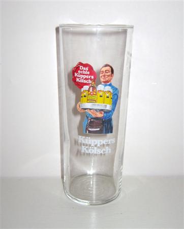 beer glass from the Radeberger Gruppe  brewery in Germany with the inscription 'Das Echte Kuppers Kolsch, Kuppers Kolsch'