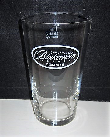 beer glass from the Blakemere Brewery brewery in England with the inscription 'EST 2003 Blakemere Brewery Cheshire'