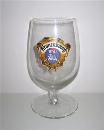 beer glass from the Kronenbourg brewery in France with the inscription 'Kronenbourg Alsace'