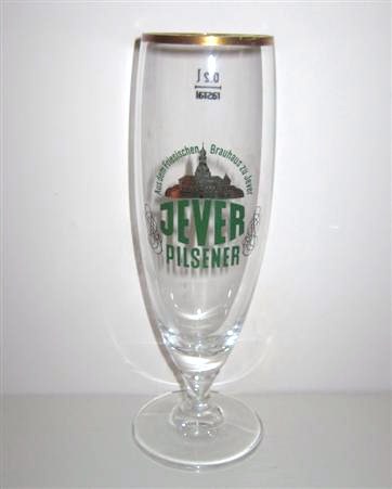 beer glass from the Jever  brewery in Germany with the inscription 'Aus dem Friesischen Brauhaus zu Jever. Jever Pilsener'