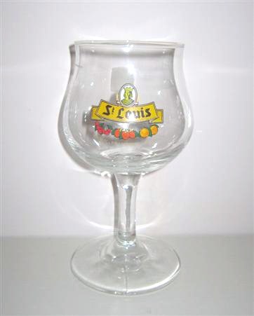 beer glass from the Van Honsebrouck brewery in Belgium with the inscription 'St Louis Kriek Framboise Peche'