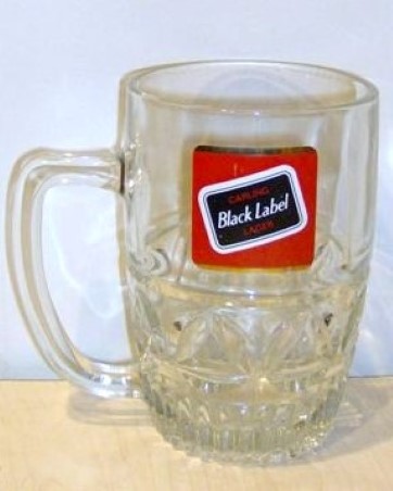 beer glass from the Carling brewery in Canada with the inscription 'Carling Black Label Lager '