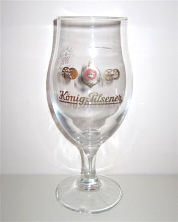 beer glass from the Konig  brewery in Germany with the inscription 'Konig Pilsener'