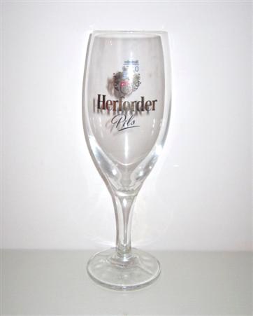 beer glass from the Herforder  brewery in Germany with the inscription 'Herforder Pils'