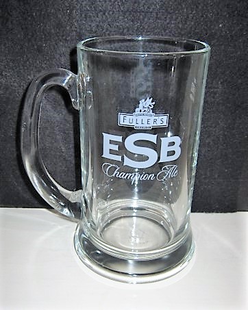 beer glass from the Fuller's brewery in England with the inscription 'Fuller's ESB Champion Ale'