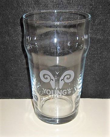 beer glass from the Young's brewery in England with the inscription 'Young's '