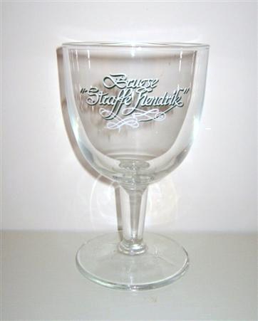 beer glass from the De Halve Maan brewery in Belgium with the inscription 'Brugse Steaffe Hendrik'