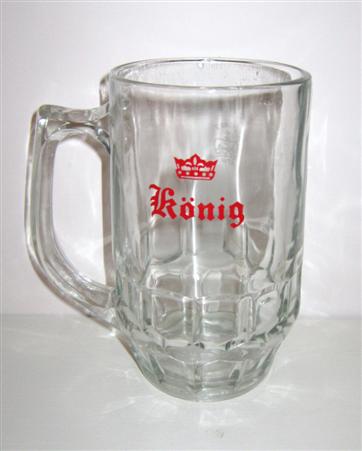 beer glass from the Konig  brewery in Germany with the inscription 'Konig'