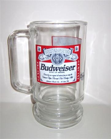 beer glass from the Anheuser Busch brewery in U.S.A. with the inscription 'Budweiser King Of Beers'