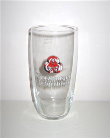 beer glass from the Wrzburger Hofbru brewery in Germany with the inscription 'Seit 1815 Wurzburger Burgerbrau'