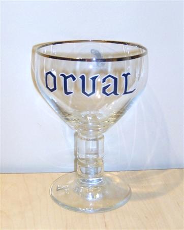 beer glass from the Orval brewery in Belgium with the inscription 'Orval'