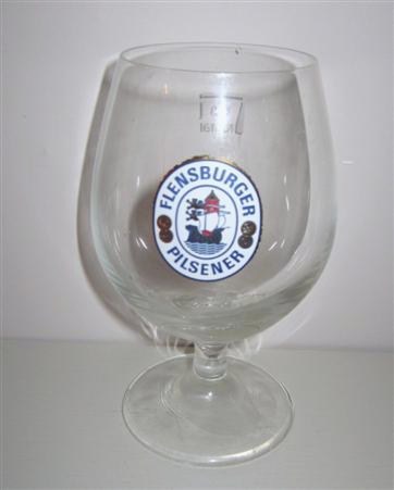 beer glass from the Flensburger  brewery in Germany with the inscription 'Flensburger Pilsner'
