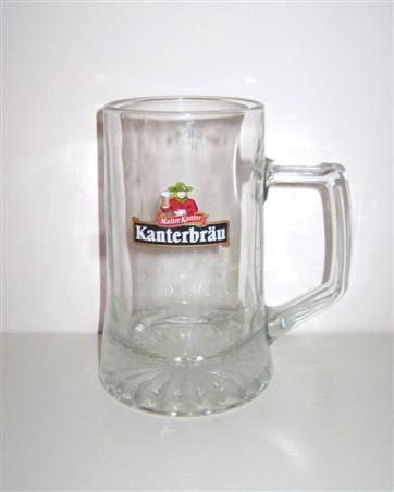 beer glass from the Kanterbrau brewery in France with the inscription 'Miaitre Kanter Kanterbrau'