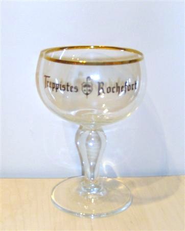 beer glass from the Rochefort brewery in Belgium with the inscription 'Trappistes Rochefort'