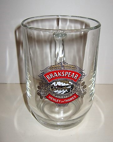 beer glass from the Brakspears brewery in England with the inscription 'Brakspear EST 1779 Henley On Thames'