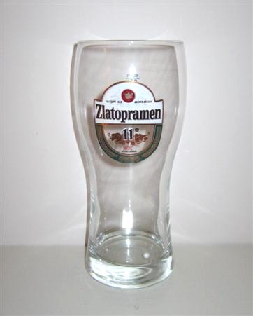 beer glass from the Heineken Česk republika brewery in Czech Republic with the inscription 'Zlatopramen'