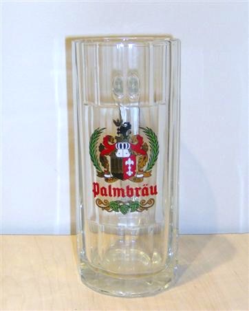 beer glass from the Palmbrau brewery in Germany with the inscription 'Palmbrau'
