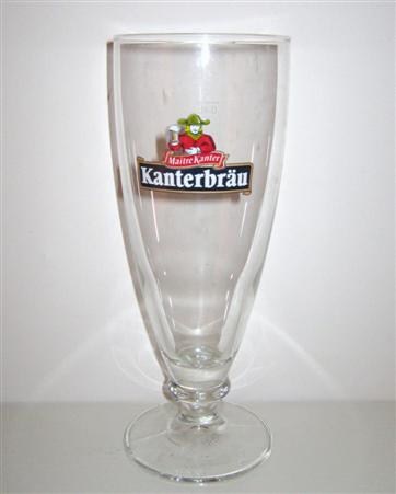 beer glass from the Kanterbrau brewery in France with the inscription 'Miaitre Kanter Kanterbrau'