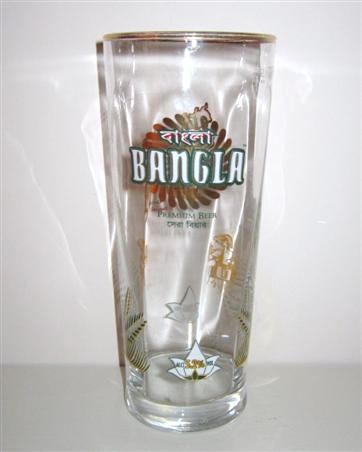 beer glass from the The Far East Beer Company brewery in England with the inscription 'Bangla Beer'