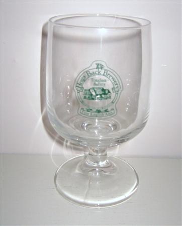 beer glass from the Hogs Back brewery in England with the inscription 'Hogs Back Brewery Tongham Surrey. Fine English Ale'