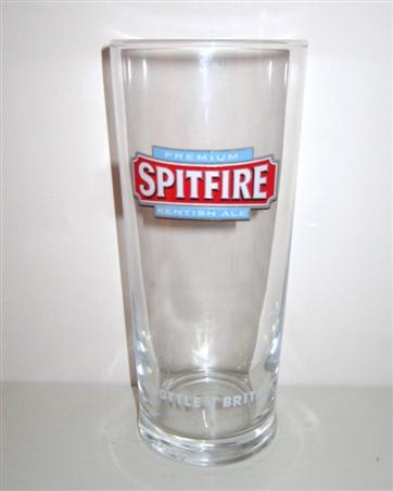 beer glass from the Shepherd Neame brewery in England with the inscription 'Premium Spitfire Kentish Ale. The Bottle Of Britain'