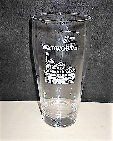beer glass from the Wadworth brewery in England with the inscription 'Wadworth'