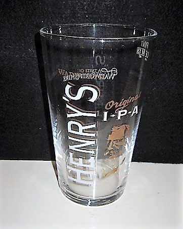 beer glass from the Wadworth brewery in England with the inscription 'Wadworth Henry's Original IPA'