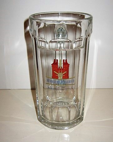 beer glass from the Feldschlosschen brewery in Switzerland with the inscription 'Feldschlosschen Original'