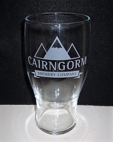 beer glass from the Cairngorm brewery in Scotland with the inscription 'Cairngorm Brewery Company'