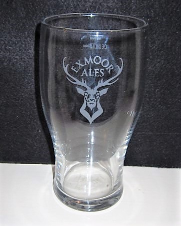 beer glass from the Exmoor brewery in England with the inscription 'Exmoor Ales'