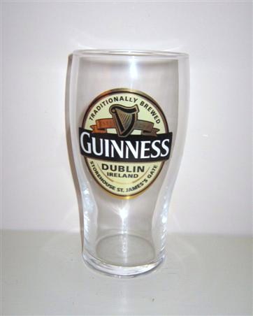 beer glass from the Guinness  brewery in Ireland with the inscription 'Guinness Dublin Ireland. Taditionally Brewed Storehouse St James's Gate  '