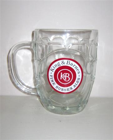 beer glass from the King & Barnes brewery in England with the inscription 'King & Barnes Fine Sussex Ales'