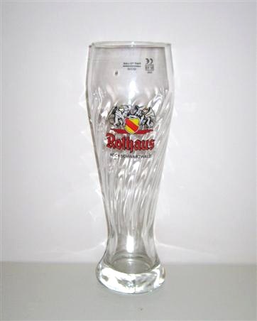 beer glass from the Badische Staatsbrauerei Rothaus brewery in Germany with the inscription 'Rothaus Nochschwarzwald '
